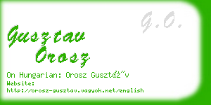 gusztav orosz business card